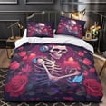 thumbnail image 3 of Human Skeleton Printed Duvet Cover Set Soft Microfiber Bedding Set for Adults Teenager Kids 3Pcs with Zipper Closure for Home Decoration (Game Controller, Double), 3 of 5