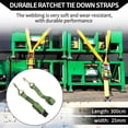 thumbnail image 2 of Unique Bargains Ratchet Tie Down Straps Adjustable 800kg 300cm/118.11" 1 Set Army Green, 2 of 7
