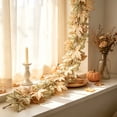 thumbnail image 4 of 5.7Ft Artificial Fall Maple Leaf Garland, Faux Autumn Vine for Mantel Staircase, Halloween Thanksgiving Indoor Covered Outdoor Harvest Party Home Decor, 4 of 6