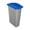 Blue/Gray, variant on Sturdy Essentials Waste Wise Recycled HDPE Waste or Recycling Bin for Commercial Spaces with Swinging Lid - (Black, 23 Gallons)