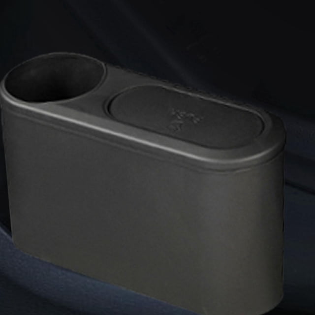 Bote de basura para coche, accesorios para automóviles, contenedor de basura para tarjeta, botella de Plástico negro Macarena Bote de basura para auto