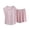 Pink C, variant on WRKEKC Summer Pajama Set for Women Soft Striped Knit Round Neck Short Sleeve and Shorts Set Casual Sleepwear for Summer