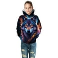 thumbnail image 5 of Byoo Toddler Boys Sweatshirts Wolf Print Pullover Hoodie Sweatshirts Comfortable Outerwear Warm Shirt for Kid, 5 of 5