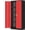 Black Red, variant on SOLAURA 72 Inches Tall Metal Garage Storage Cabinets, Lockable Storage Cabinet with Doors and Adjustable Shelves for Office, Home, Shops, Garage, Black