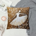 thumbnail image 2 of Creowell Ballet Dancer White Dress Flower Pillow Covers Printed on Both Sides - Indoor Outdoor Pillow Case for Home Decor - 1PC 12x12in, 2 of 5