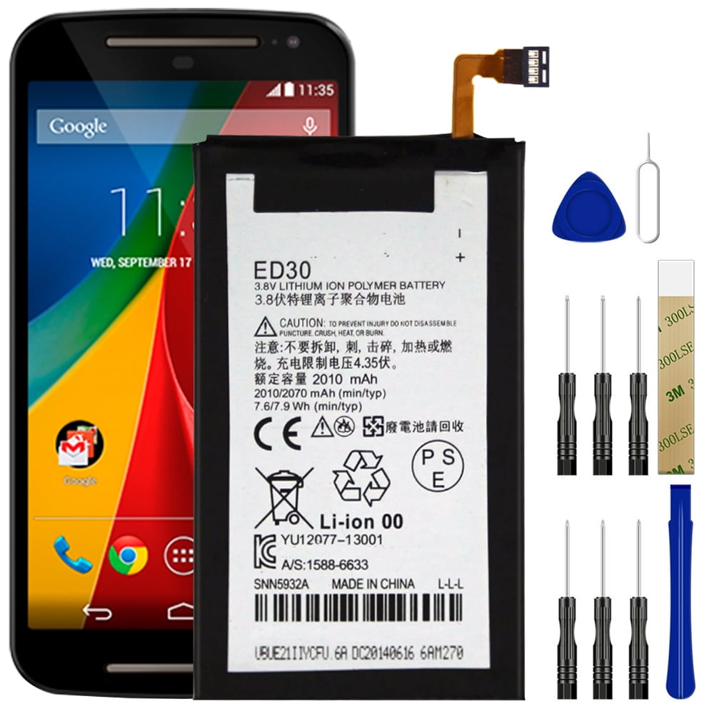 Replacement Battery ED30 For Consumer Cellular Motorola Moto G 2nd Gen  XT1064 Tool 