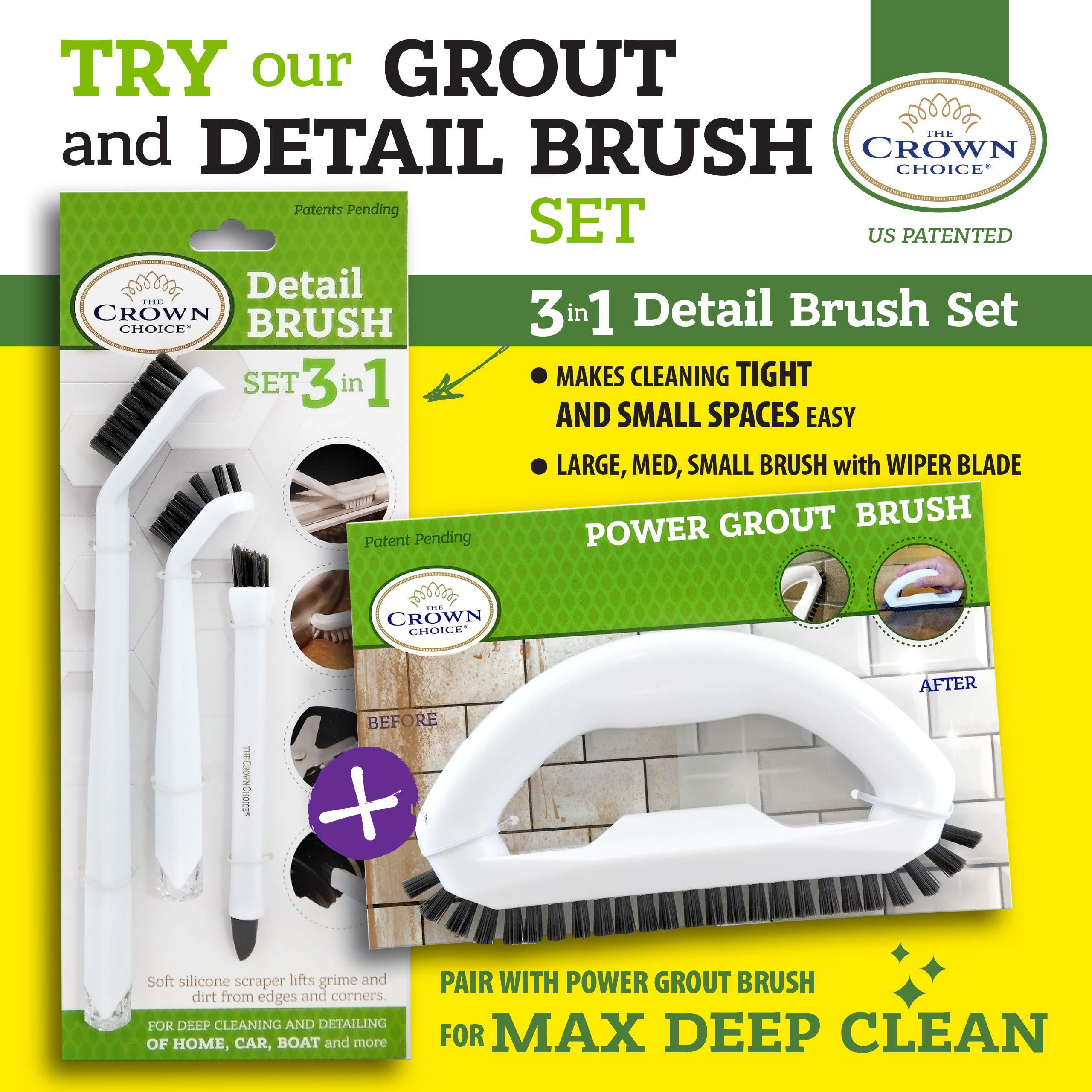 Sunally Floor Scrub Brush and Grout Scrub Brush Combo Kit with 57 Long  Handle, 2 in 1 Scrape Brush Stiff Bristle, Shower Floor Scrubber, Deep