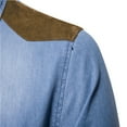 thumbnail image 6 of Denim Shirt for Men Classic Slim Fit Long Sleeve Button Down Work Shirts Casual Western Cowboy Jean Jackets Lapel Long-sleeved Men's Shirt, 6 of 6