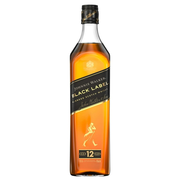 Johnnie Walker Black Label Blended Scotch Whisky, 750 ml 