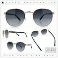thumbnail image 2 of Classic Round Windsor Dandy Metal Rim Fashion Sunglasses Gold - Smoke, 2 of 8