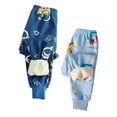 thumbnail image 2 of Spazoro Girls Boys Sweatpants, 2 PC Cute Print Soft & Warm Elastic Waist Fleece Lined Causal Cotton Joggers for Child Blue Size 4-5T, 2 of 5