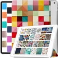 thumbnail image 1 of iPad Air 1 2iPad 5 6 Gen 9.7 [iPad 6th 5th Air 2nd 1st ] A1893 A1822 A1566 A1474 MRJN2LL/A MR7G2LL/A MR7F2LL/A MP2F2LL/A Shockproof Printed Cover with Clear Transparent Back Shell - Color Grid, 1 of 6