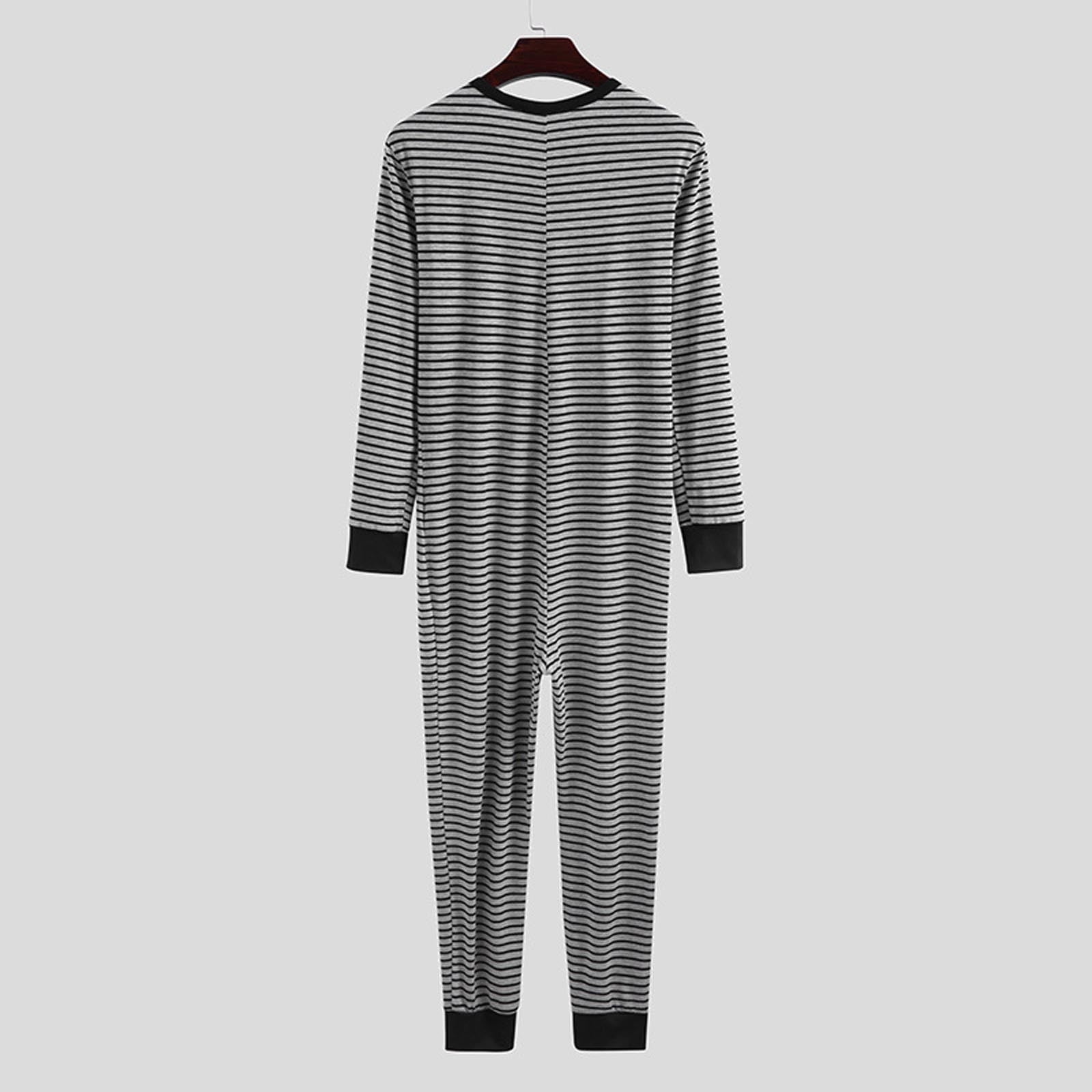 BONIXOOM Womens Pajamas Matching Family Christmas Pajamas Sleepwear Flap Long Sleeve Sleep Pants Striped Gray S