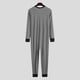 thumbnail image 4 of KIHOUT Liquidación de tallas grandes para mujer, pijama de una pieza con botones a rayas para adultos, ropa de dormir suave de manga larga, conjunto de pijama para mujer, ropa de estar por casa de, 4 of 8