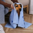 thumbnail image 2 of Pet supplies absorbent towel new fiber quick-drying pet towel dog cat bath towel (gray), 2 of 5