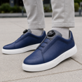 thumbnail image 2 of Men's Casual Sneakers, Rotary Dial Closure Low Top Walking Shoes, Faux Leather Fashion Shoes, 2 of 7