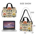 thumbnail image 3 of FORMRS 16" Laptop Bag Carrying Sleeve Case with Handle Travel Shoulder Briefcase, Beige Floral, 3 of 8