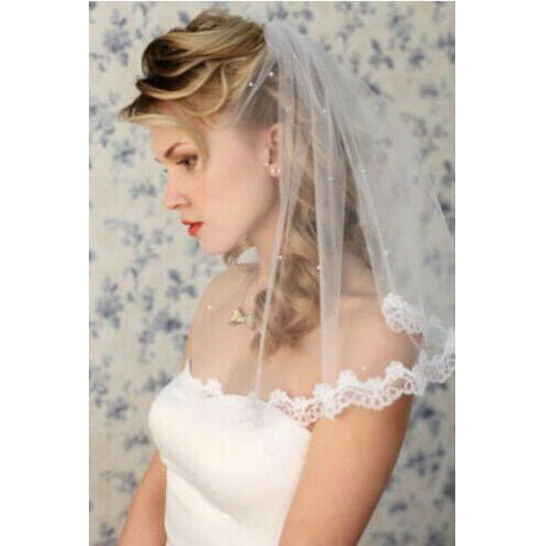 YAOLAN Pearl Wedding Veil Hair Accessories for Female  display picture 2