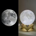 thumbnail image 3 of Lámpara De Noche En Forma De Luna, Regalo Para Mujeres Y Niños, Carga USB Y Control Táctil, Para Adultos Y Niños, Blanco Cálido Y Frío (12 Cm), 3 of 5