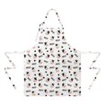 thumbnail image 2 of White Cow Moo Pattern Apron-Garden Aprons for Women with Pockets-Cotton Linen Waterproof Kitchen Cooking Gardening Aprons Adjustable for Kitchen,Cooking,BBQ and Salon 33x27 Inch, 2 of 7