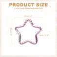 thumbnail image 2 of Uxcell Star Shape Snap Hook, Aluminum Alloy Star-Shaped Keychain Clip Spring Key Holder for Camping Fishing Traveling Pink, 2 of 6