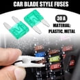 thumbnail image 2 of Unique Bargains 5 Pcs Mini 40AMP APM/ATM Universal Car Fuse Blade Style Fuses Short Circuit Protection Automotive Car Boat Truck SUV RV Plastic Metal Green 30A, 2 of 7