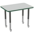 thumbnail image 6 of ECR4Kids 24in x 36in Rectangle Premium Thermo-Fused Adjustable Activity Table Grey/Green/Black - Super Leg, 6 of 8