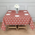 thumbnail image 3 of Red Christmas Santa Pattern Square Tablecloth,Waterproof Square Table Cover,Wipeable Spillproof Washable Table Cover for Home Kitchen Party Decor 42"X42"(107x107cm), 3 of 6