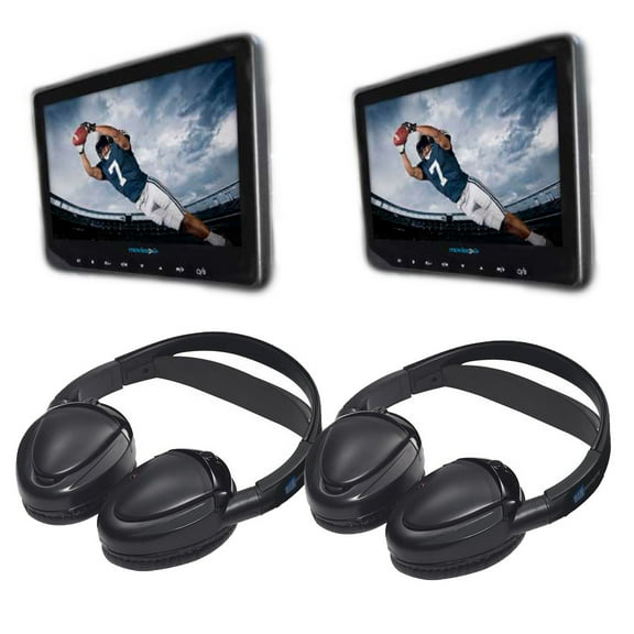Audiovox AVX10USB Universal Seat-back DVD Video bundle with Headphones