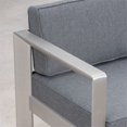 thumbnail image 4 of Noble House Aviara 3 Piece Outdoor Wicker Top Conversation Set in Silver, 4 of 13