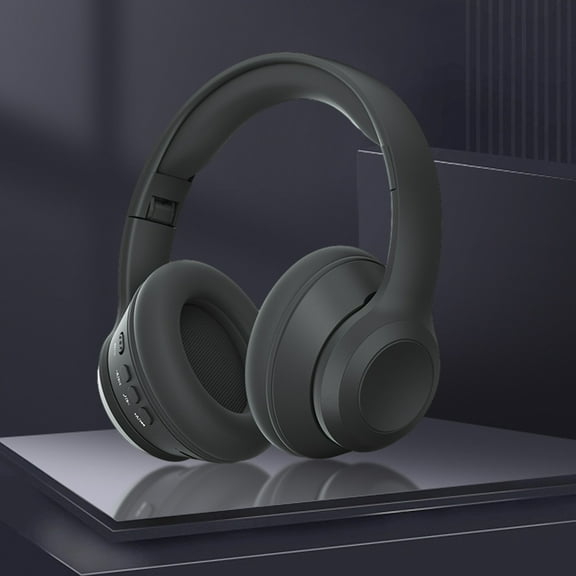 Over Ear Headphones, Hwkond Headset Bluetooth Headphones Noise Cancellation Plug-in Stereo Wireless Headset,Black