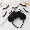 thumbnail image 2 of Accesorio de disfraz de diadema de murciélago negro de Halloween JAMW Sencillez, 2 of 4