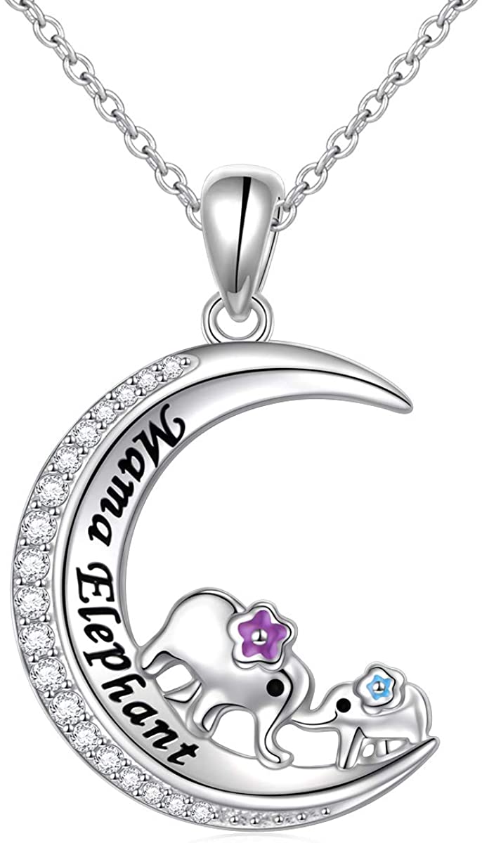 Mama Bear Mama Elephant Necklace 