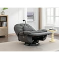 thumbnail image 4 of Power Recliner Swivel Glider Chair with USB Charger and Bluetooth Music Player for  Sleep Working Game and Leisure Model, Fabric, Grey, 4 of 8