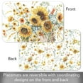 thumbnail image 6 of CounterArt "Sunflowers Forever" 4-Pack Reversible Flexible Plastic Tabletop Placemats, 6 of 8
