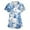 A003-Blue, variant on SAATLERI Easter Scrub Tops Women Bunny Print Top Stretchy V Neck Short Sleeve Nurse Uniforms with Pokets