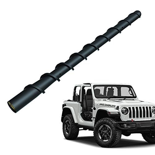 VOFONO 7 Inch Spiral Antenna Replacement Compatible with Jeep Wrangler JK  JL JLU Sahara Rubicon Gladiator 2007-2021 | Car Wash Proof Short Rubber  Antenna | Premium Reception 