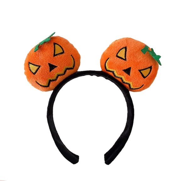ZHENHONG Fascinators for Women, Pumpkin Doll Headband Halloween Headband Cute Holiday Dress Up Props Headband Funny Hair Clip Hair, Halloween Costumes Yellow