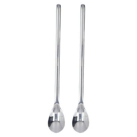 

2pcs Stainless Steel Coffee Spoons Long Handle Ice Cream Scoop for Home Coffee Dessert Shop