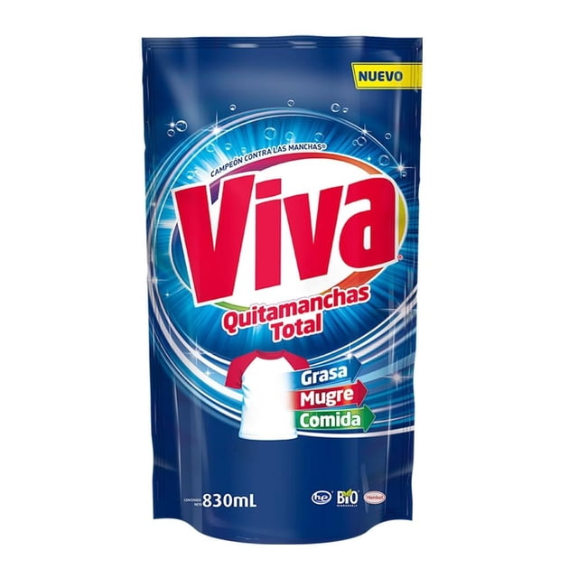 Detergente líquido Viva regular quitamanchas total 830 ml