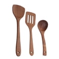 thumbnail image 5 of ORDDIART 3-Piece Wood Kitchen Utensils Set, Multifunctional Wooden Spoons, Retro Style, 13.5 x 3.5 Inches, 5 of 8