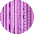 thumbnail image 1 of Ahgly Company Indoor Round Abstract Purple Modern Area Rugs, 6' Round, 1 of 4