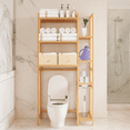 thumbnail image 5 of Proman Products Santa Fe Over The Top Bamboo Toilet Storage Customizable Shelf Rack with Toilet Paper Holder., 5 of 7