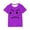 Purple, variant on Auroural Toddler Girl 3T Clothing Kids Boys Girls Solid Color Funny Expression Print Short Sleeve Loose Comfortable T-Shirt Top Boys Summer Shirts