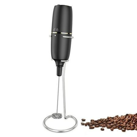 

HadinEEon Milk Frother Handheld Electric Milk Foamer for Coffee Coffee Frother with Stainless Steel Whisk Drink Mixer for Bulletproof Coffee Lattes Cappuccinno Matcha and Hot Chocolate Black