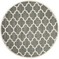 thumbnail image 2 of SAFAVIEH Chatham Freddy Geometric Wool Area Rug, Dark Gray/Ivory, 5' x 5' Round, 2 of 10