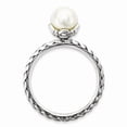 thumbnail image 2 of 7.0-7.5mm White Freshwater Cultured Pearl Sterling Silver Ring, 2 of 7