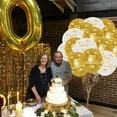 thumbnail image 2 of 50th Anniversary Decorations, Happy 50th Golden Anniversary Party, Gold And White Latex Balloons 20pcs For 50th Wedding Anniversary Party Decorations Supplies, 2 of 6