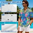 thumbnail image 6 of KUIFORTI His and Hers Summer Outfits Matching Hawaiian Outfits for Couples Tropical Floral Palm Leaf Washable Men’s Hawaiian Shirt with Soft Fabric for Romantic Date Gifts for Couples, 6 of 7