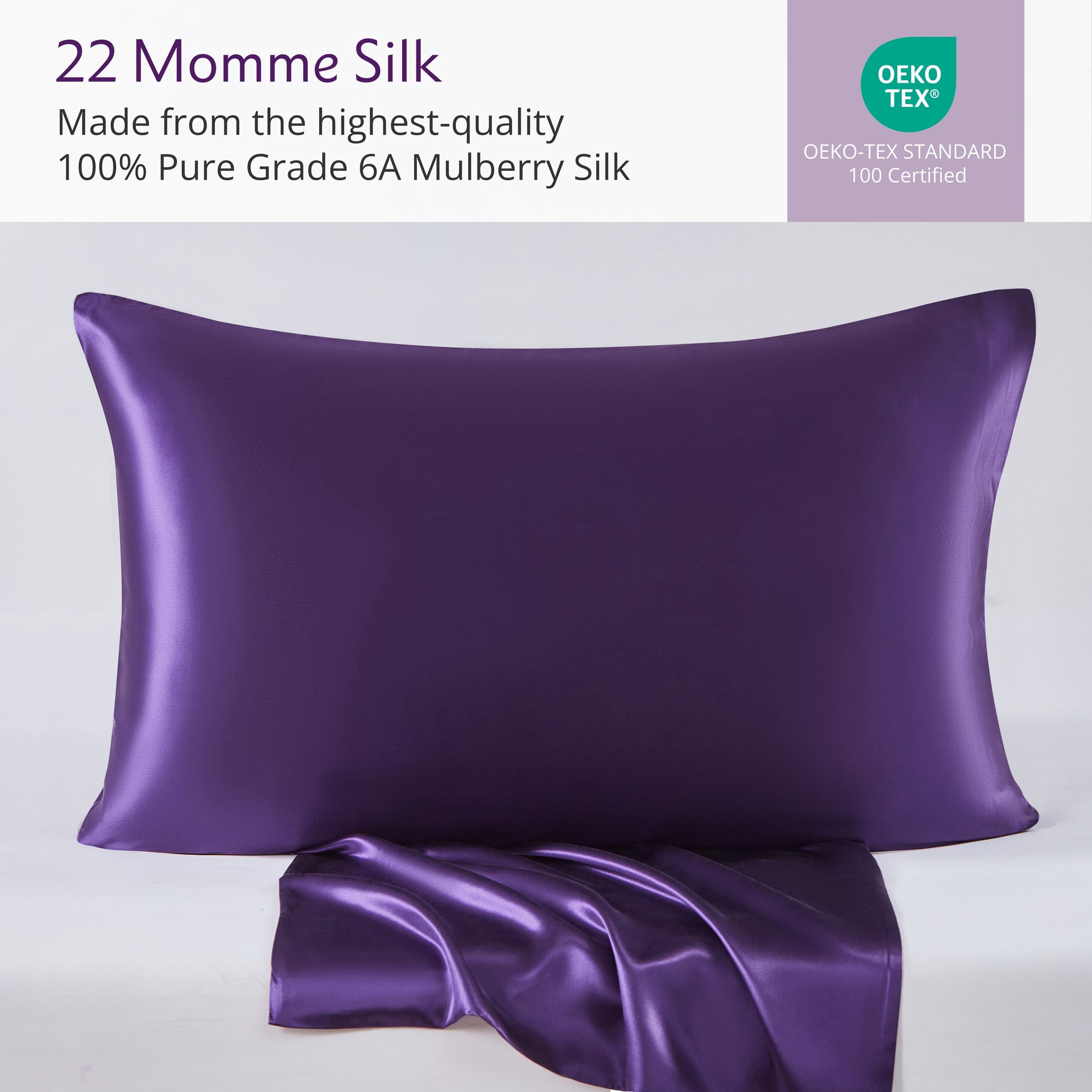 22 Momme Silk Pillowcase - Plum